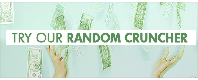 TRY OUR RANDOM CRUNCHER- Random Cruncher software use past winning lottery numbers and mathematical algorithms and generates numbers that are statistically more likely to win